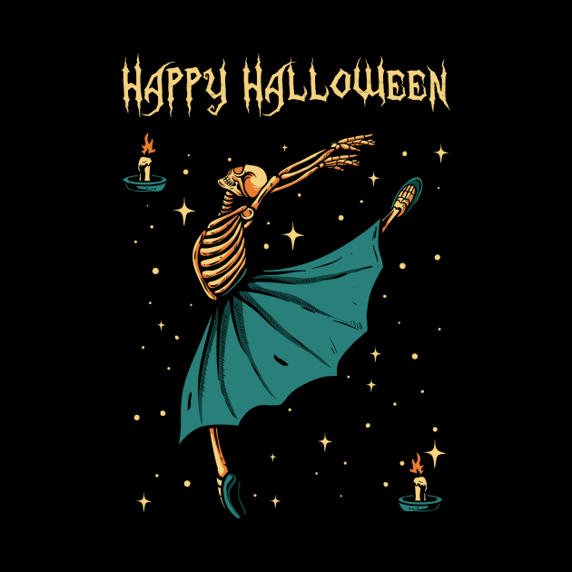 Ballet dancing skeleton tshirt halloween costume gift t-shirt by American Woman