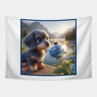 Doxie & Bee Tapestry