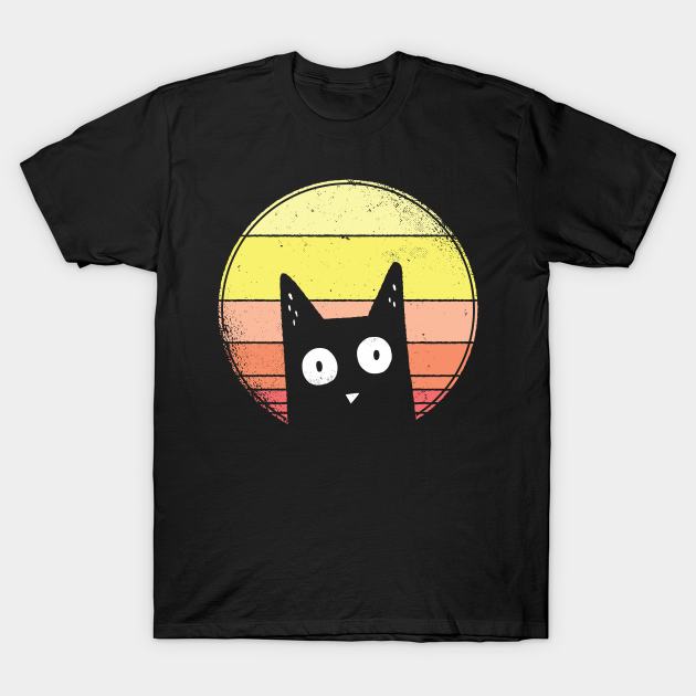 Cat Face Vintage Retro Funny - Funny Cat - T-Shirt