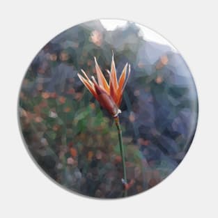 Sun Faded Orange Tulip Pin