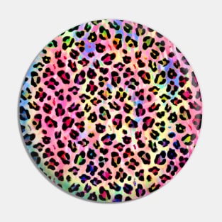 Rainbow Tie Dye Leopard Print Pin