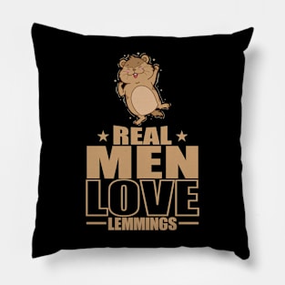 Real Men Love Lemmings Rodent Pillow