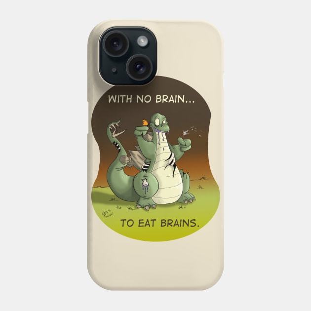 Stegi the Friendly Zombie-saurus Phone Case by nfergason