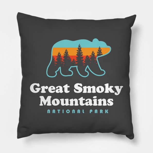 Great Smoky Mountains National Park Pillow by PodDesignShop