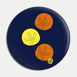 Orange and Yellow Sand dollars Pin