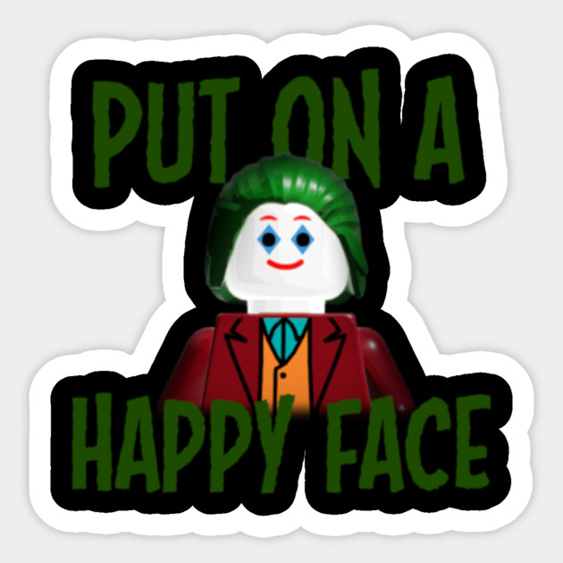 Lego Joker Happy Face Joker Sticker Teepublic Uk