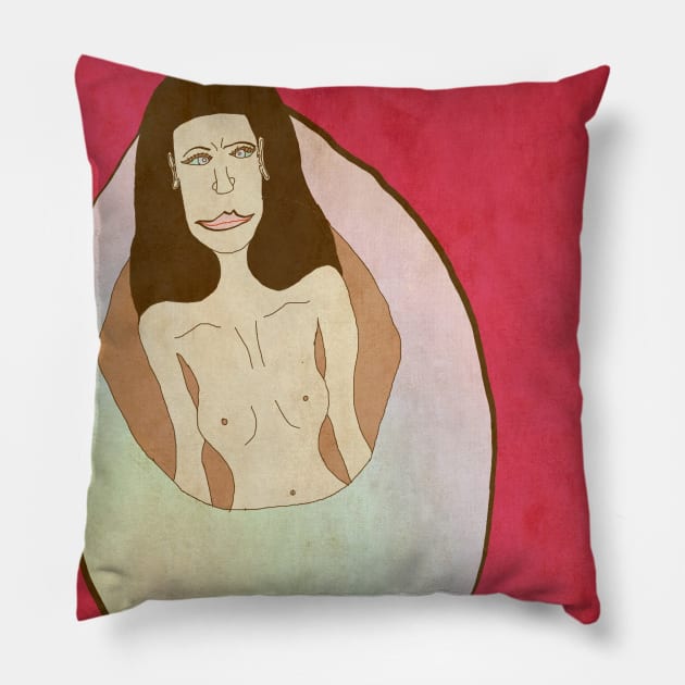 Nude in Egg Pillow by ArtsyPieces