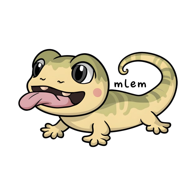 Cute Geko Mlem by DelusionTees