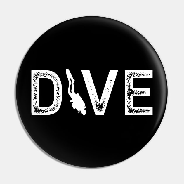 DIVE Scuba Diving Diver Gift Pin by JeZeDe