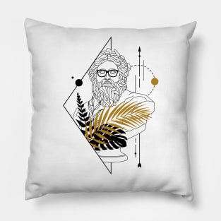 Zeus (Jupiter). Creative Illustration In Geometric And Line Art Style Pillow