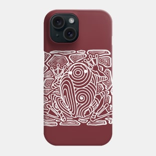 Frog Toad Rock Tribal Tattoo Art White Phone Case