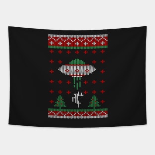 UFO Ugly Christmas Sweater Tapestry