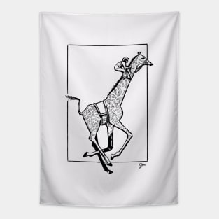 Giraffe Rider Tapestry