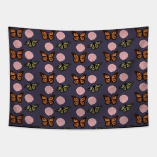 Purple Monarch Butterfly Pattern by Courtney Graben Tapestry