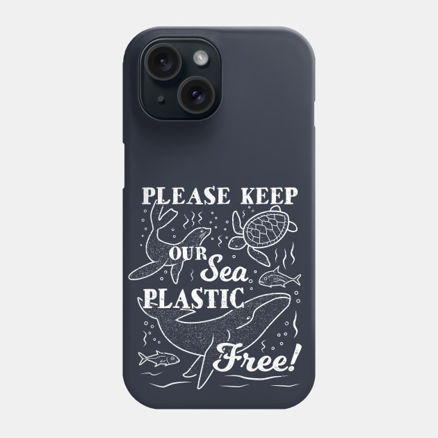 Plastic Ocean - Please Keep Our Sea Plastic Free Phone Case by bangtees