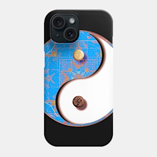 Blue Ying Yang Phone Case