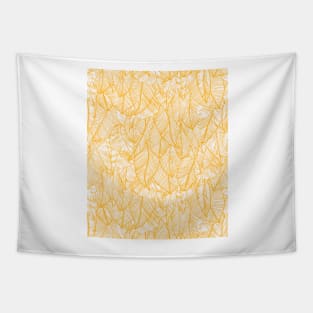 Yellow Feather Angel Wings Print Tapestry