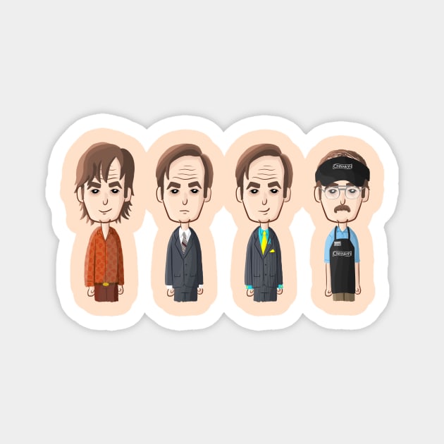 Saul Goodman Transformation Magnet by bovaart