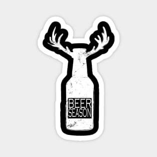 Beer Season Beer Bottle With Deer Antler Funny Beer Drinker Magnet