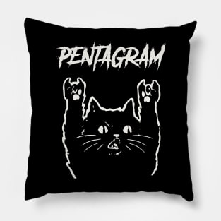 pentagram and the cat Pillow