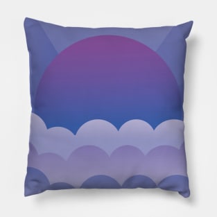 Beautiful Warm Sunset - Purple Pillow