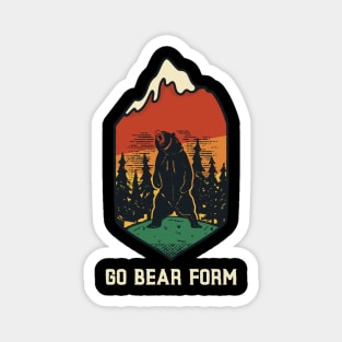 Nerd Druid Go Bear Form Magnet