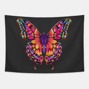 Groovy Colorful Butterfly Tapestry