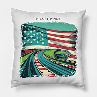 2024 Miami Grand Prix F1 T-Shirt - Merchandise | Unique F1 Tracks Design | Limited Edition | Perfect Gift for Miami F1 Fans Pillow