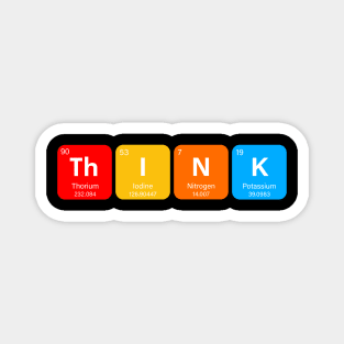 Think Periodically Funny Chemistry Periodic Table Pun Magnet