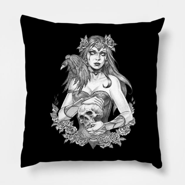 Love and Death Pillow by Paul_Abrams