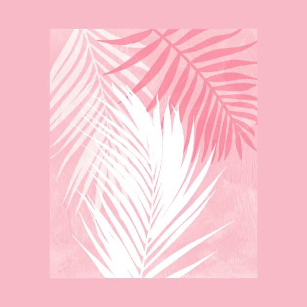 Palm Leaves In Pink by LittleBean