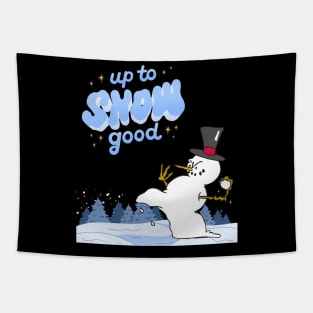 Up To Snow Good, Up To No Good, Holiday Shirt, Christmas Shirt, Xmas Shirt, Funny Christmas Shirt, Gift For Her, Gift For Him, Snowman Shirt Tapestry