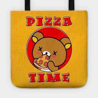 Relaxed Bear Pizza Time Tote