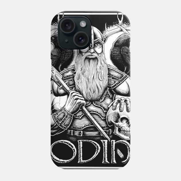 Odin – the All father - black and white Phone Case by Stolencheese