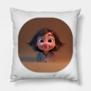 Big Eyed Cold Red Nose Cute Kid Pillow