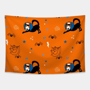 Cute print with a dog in a spider costume Tapestry