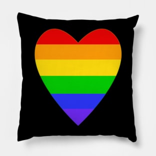 Rainbow Love Heart Pillow