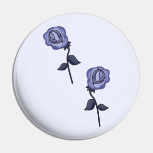 purple vintage goth rose Pin