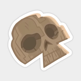 TD Duncney - Wooden Skull Magnet