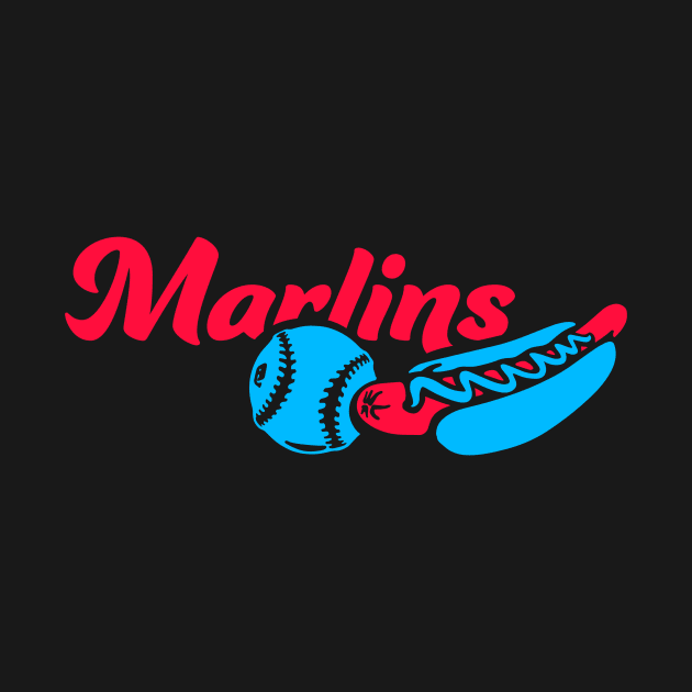 Marlins Ball and Dog by Throwzack