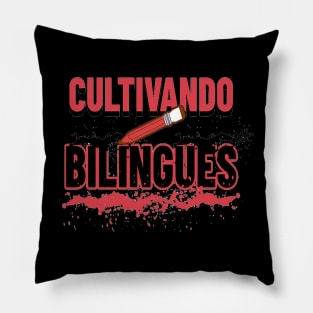 Cultivando Bilingues, Espagnol Teacher gift, Back to School, Happy Teacher Day Gift, Teacher Appreciation, Teach,Teacher Gift Pillow