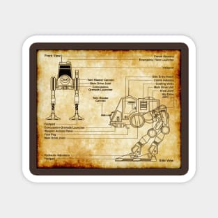 Imperial Walker Parchment Blueprint Magnet