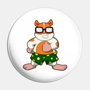 Hamster with colorful Shorts & Sunglasses Pin