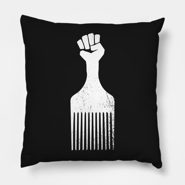 Afro Hair Comb Pillow by UNDERGROUNDROOTS