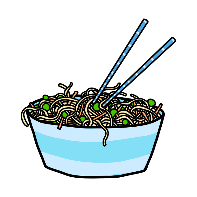 Noodles and green peas by Amalus-files