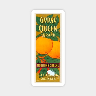 Gypsy Queen Brand crate label, 1891 Magnet