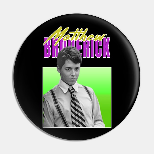 Matthew Broderick 80s Vintage Style Pin by DankyDevito