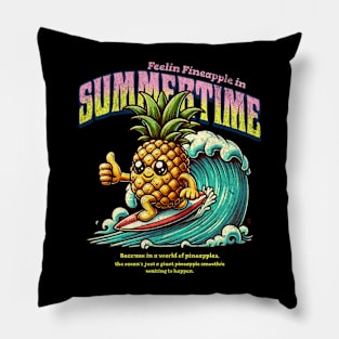 Pineapple surfing summertime Pillow