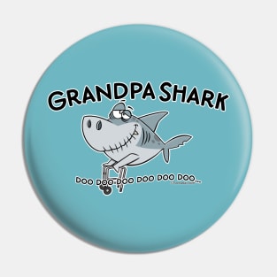 Grandpa Shark Pin