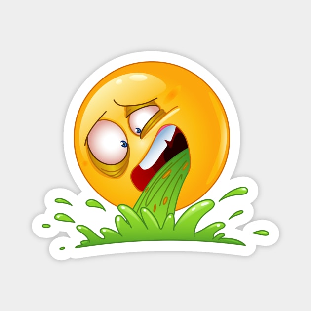 Vomiting Emoji Magnet by DigiToonsTreasures